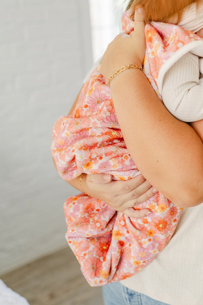 Boho Floral Wearable Minky Blanket