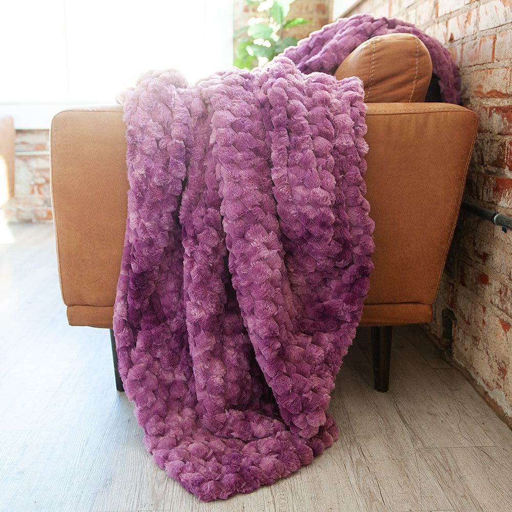 Belgian Waffle Plum Blanket