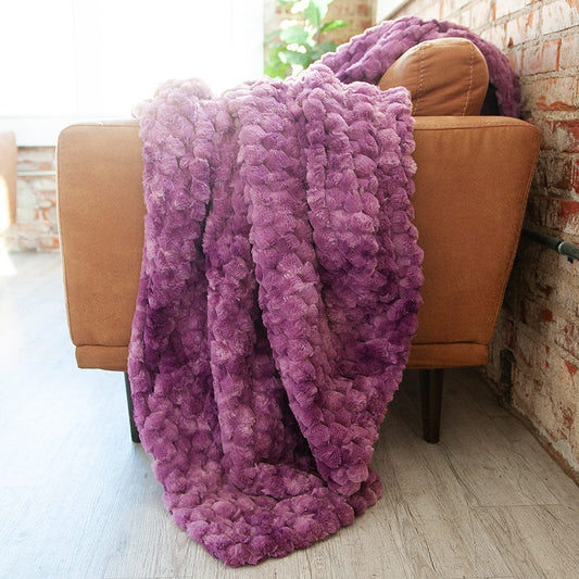 Belgian Waffle Plum Blanket