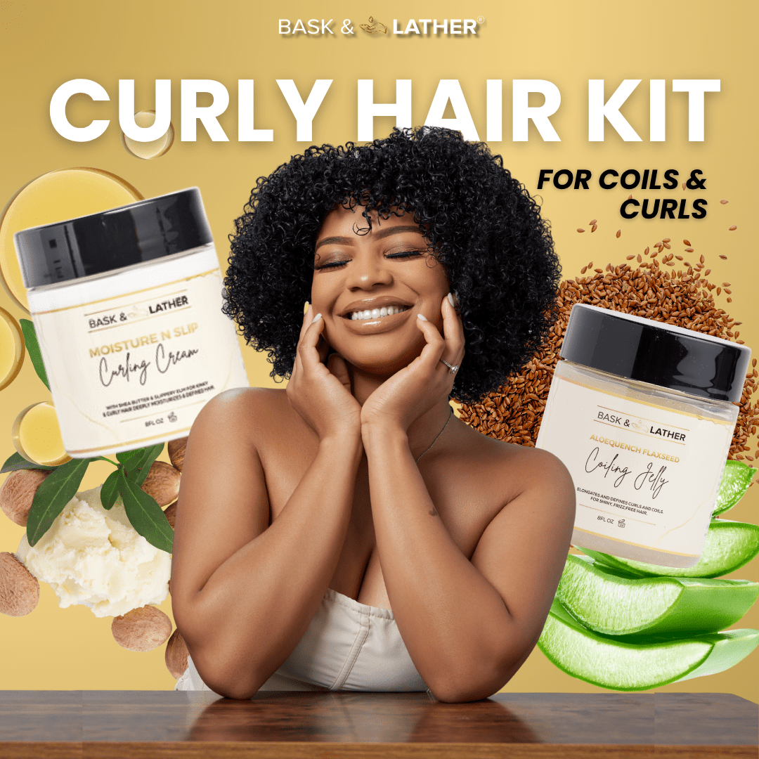 Moisture N Slip Curling Cream + Aloquench N' Flax Seed Coiling Jelly Duo