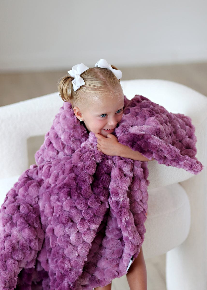 Belgian Waffle Plum Blanket