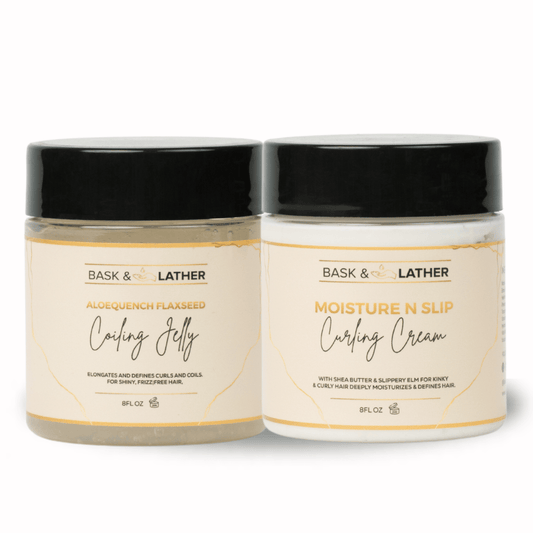 Moisture N Slip Curling Cream + Aloquench N' Flax Seed Coiling Jelly Duo