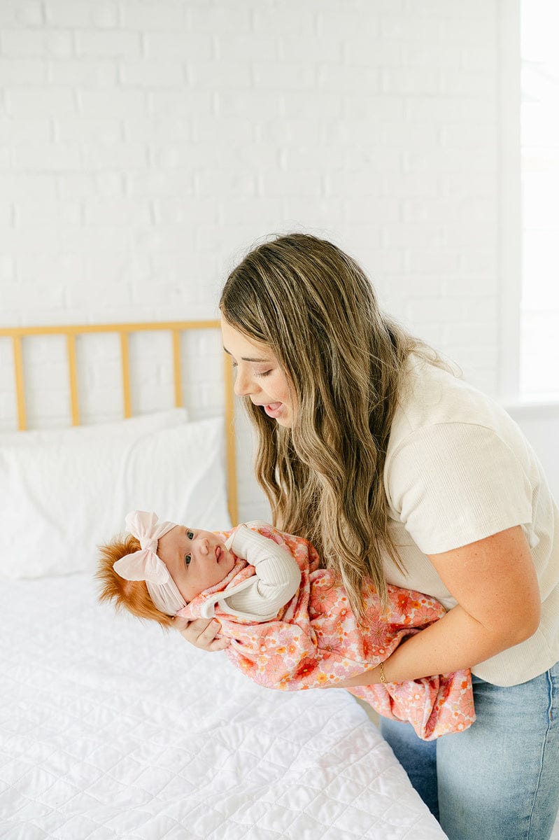 Boho Floral Wearable Minky Blanket