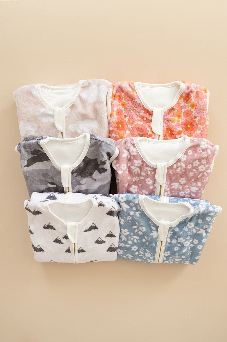 Boho Floral Wearable Minky Blanket