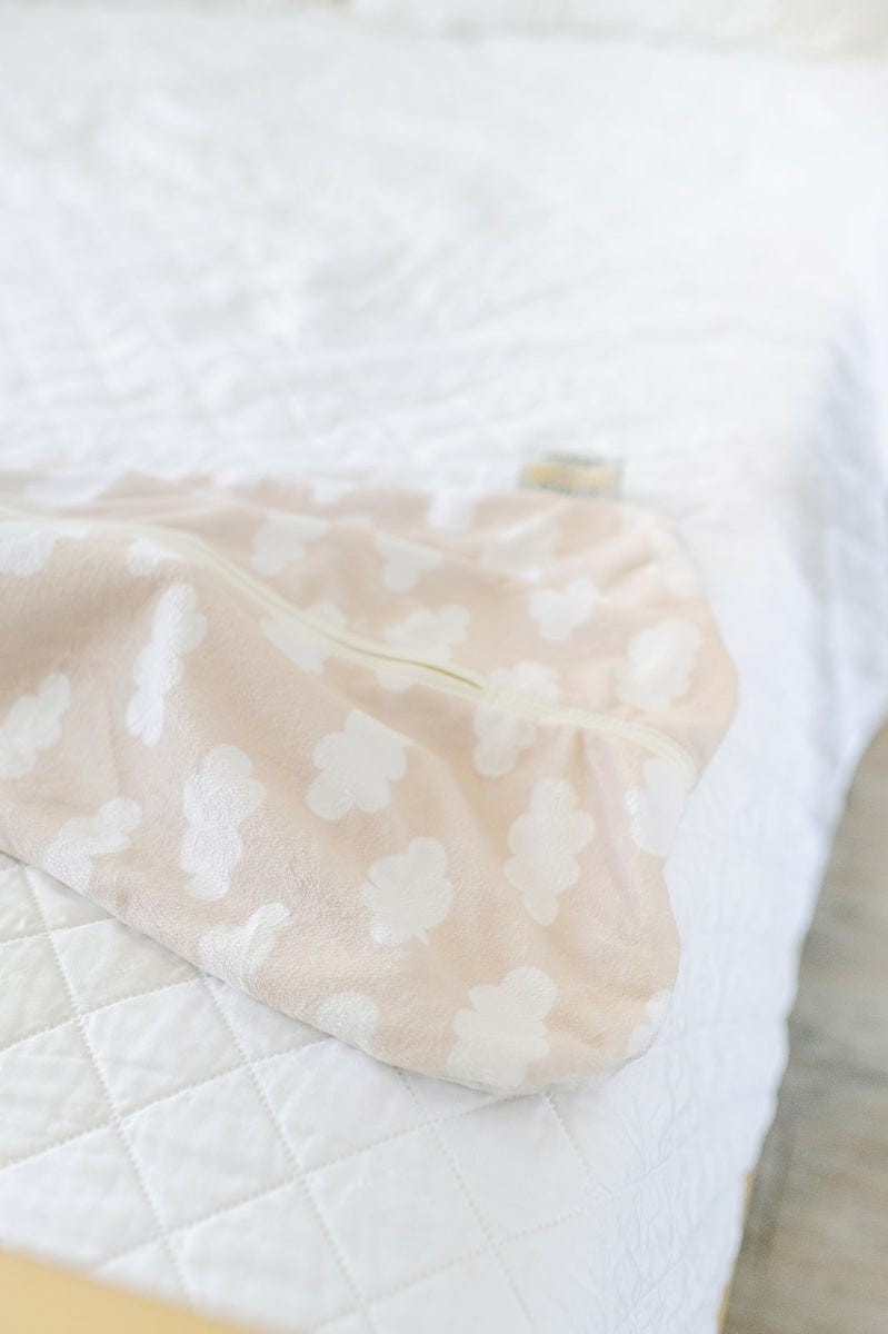 Clouds Wearable Minky Blanket