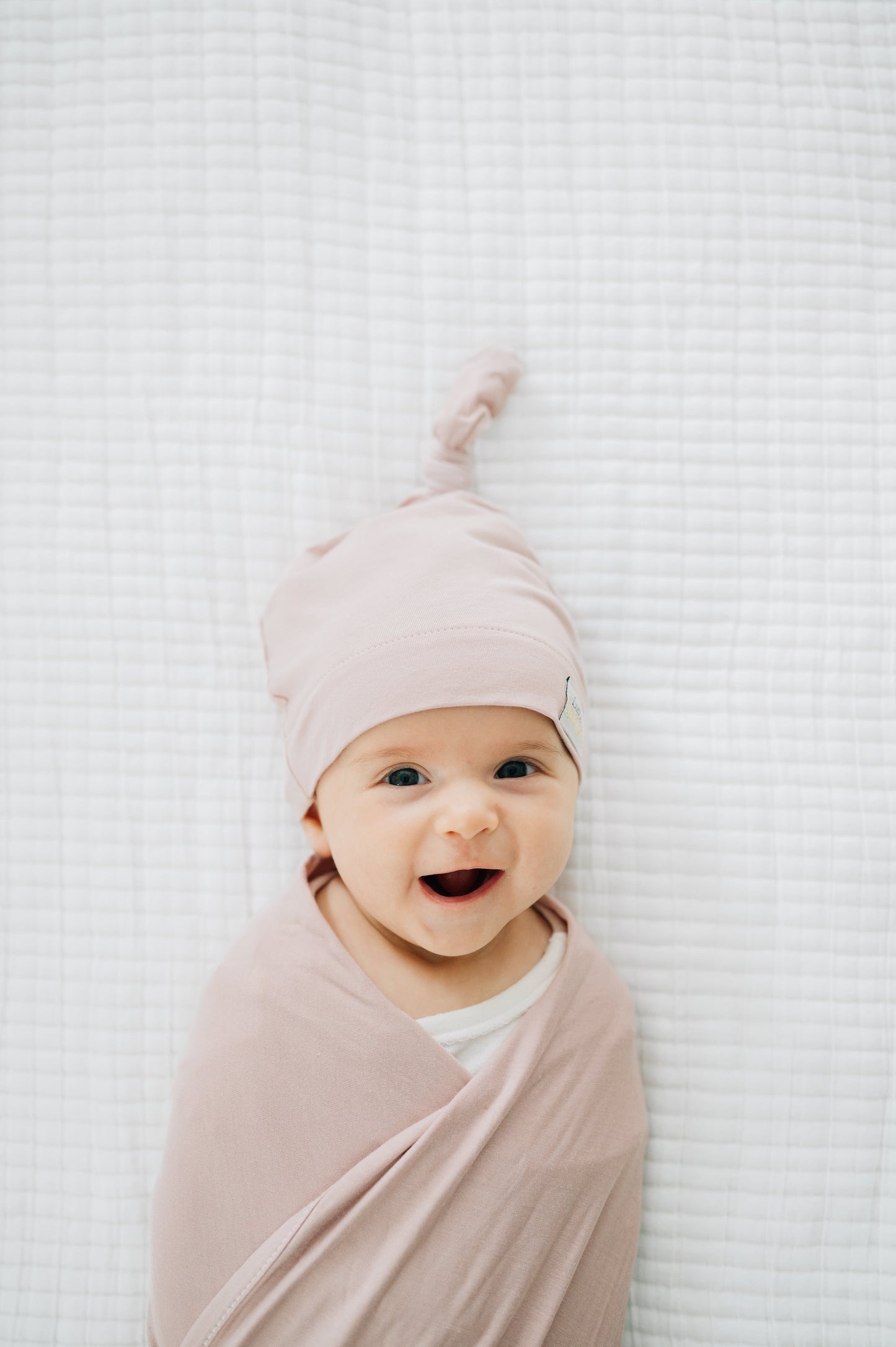 Swaddle and Hat - Blush