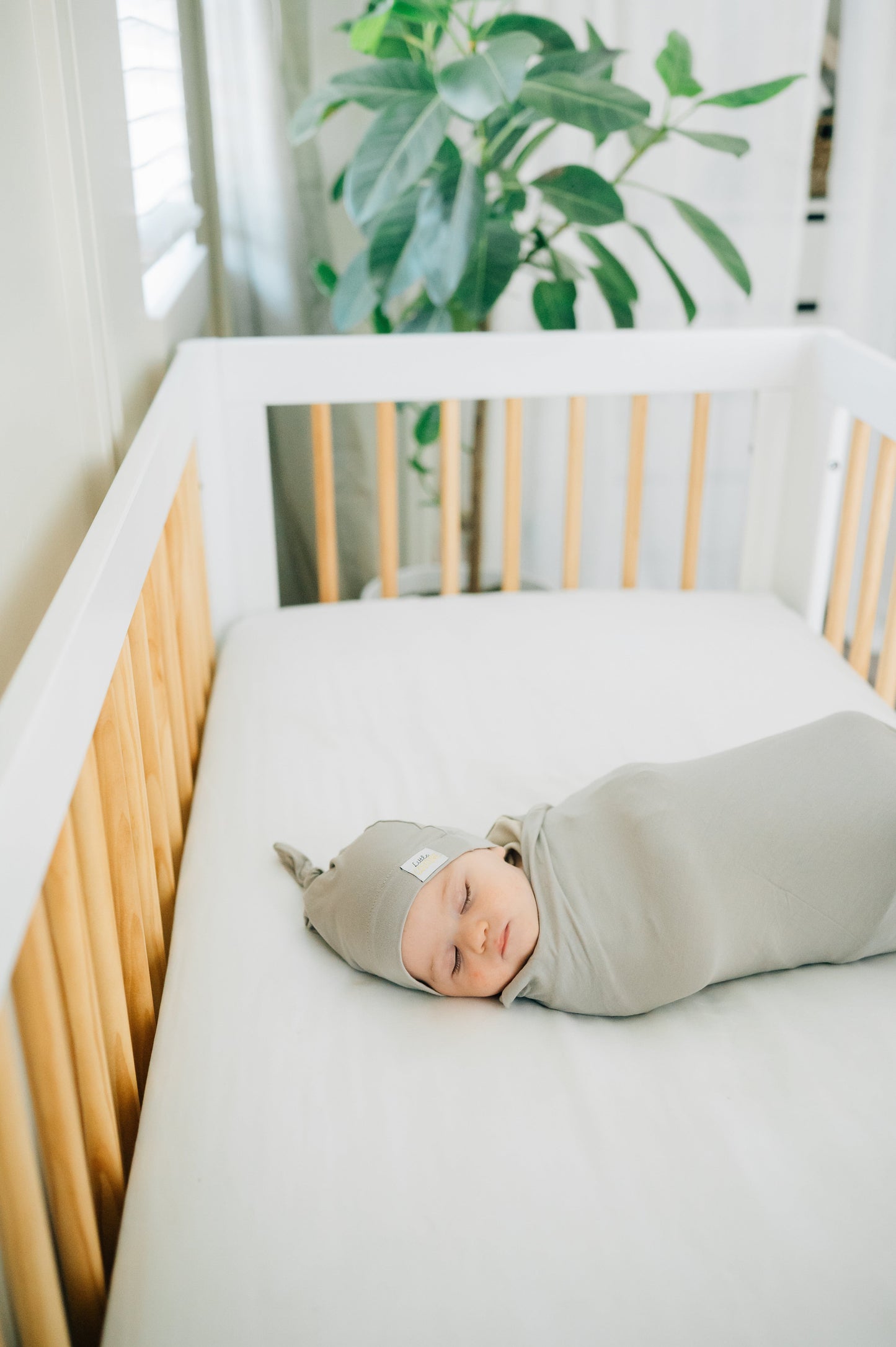 Swaddle and Hat - Tranquil Dove