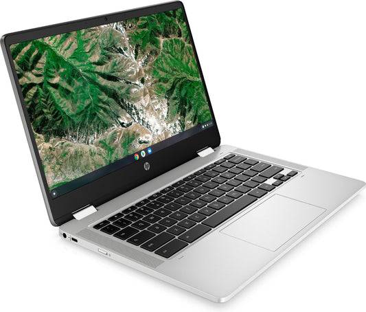 HP Chromebook x360 14a-ca0010na Intel® Pentium® Silver N5030 35.6 cm (14") Touchscreen Full HD 4 GB LPDDR4-SDRAM 128 GB eMMC Wi-Fi 5 (802.11ac) ChromeOS Silver