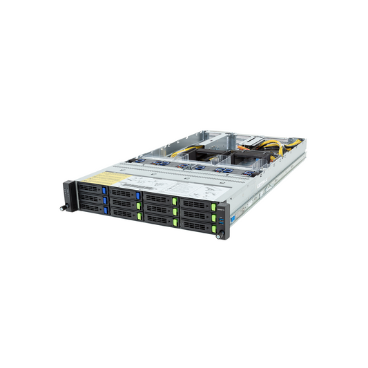 R283-ZF0-AAL1 Gigabyte Rack Server, 2 x AMD EPYC 9575F, 24 x 64GB RAM, 8 x 3.84TB NVMe SSD, 4 x NVIDIA L40S 48GB GPU, 2 x 2700W PSU - NEW