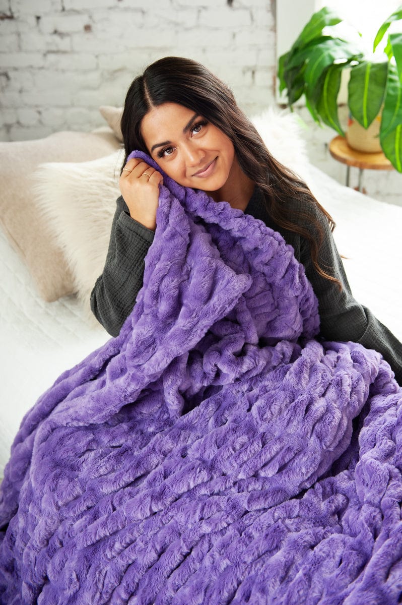 Hugs Meadow Violet Blanket