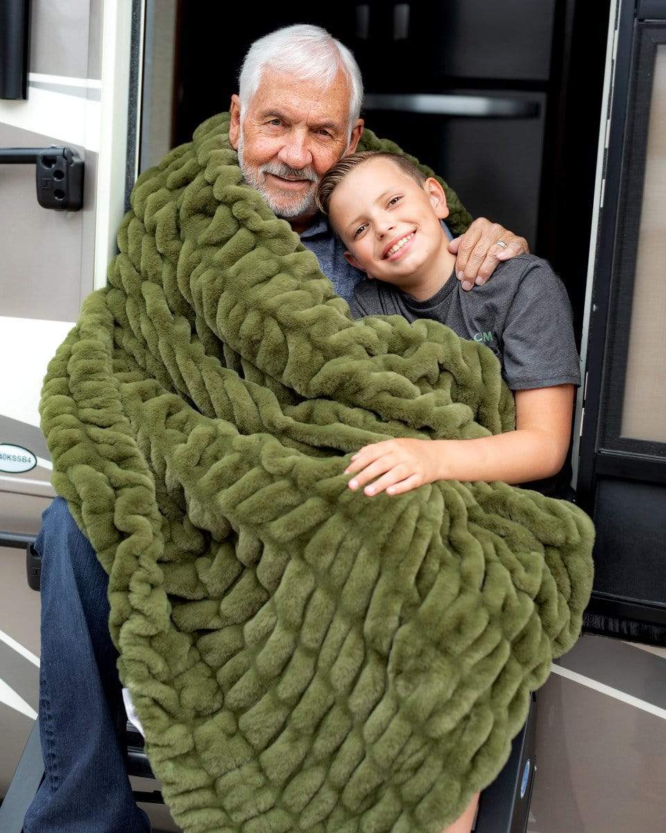 Hugs Camp Green Blanket